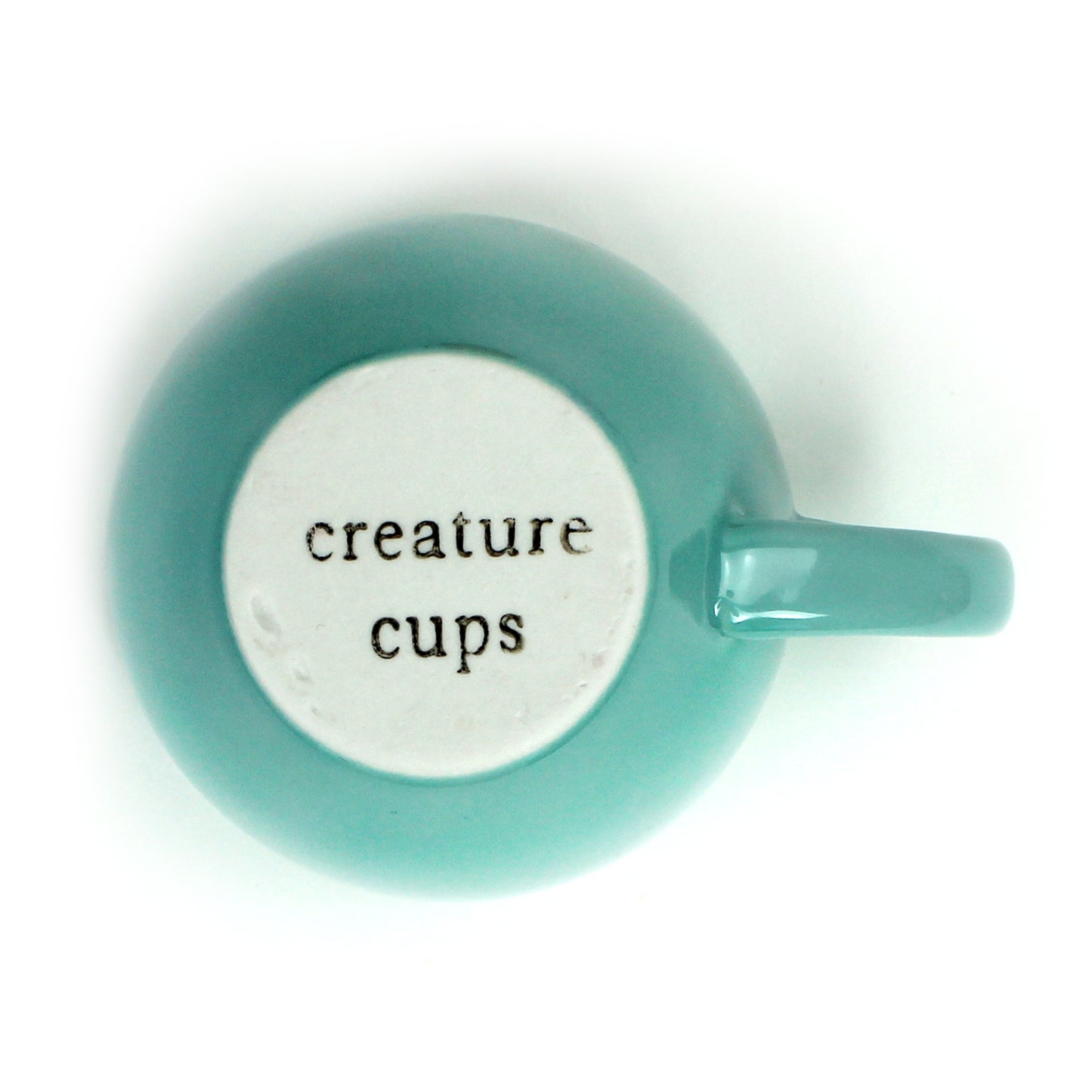 Aqua green Creature Cup bottom exterior