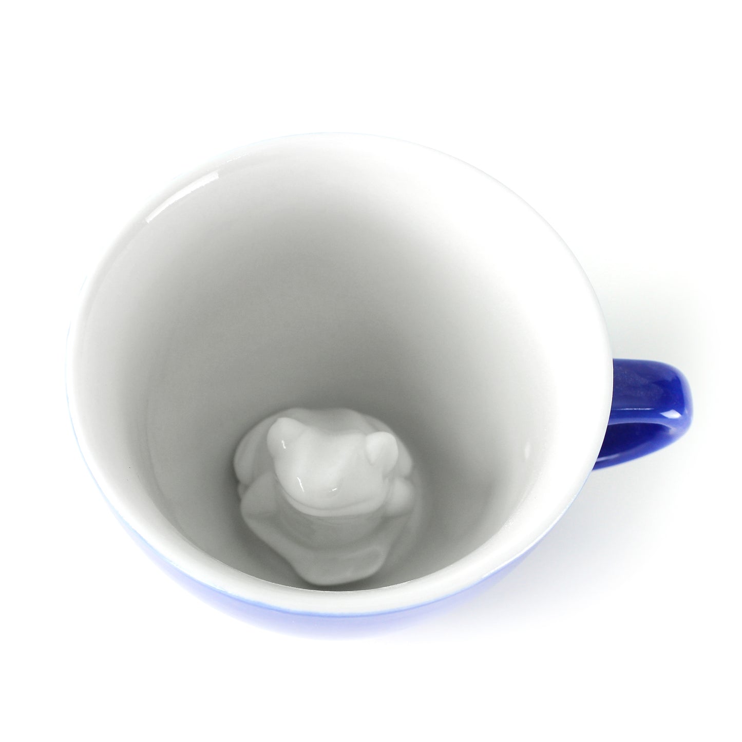Cobalt blue Frog Creature Cup interior
