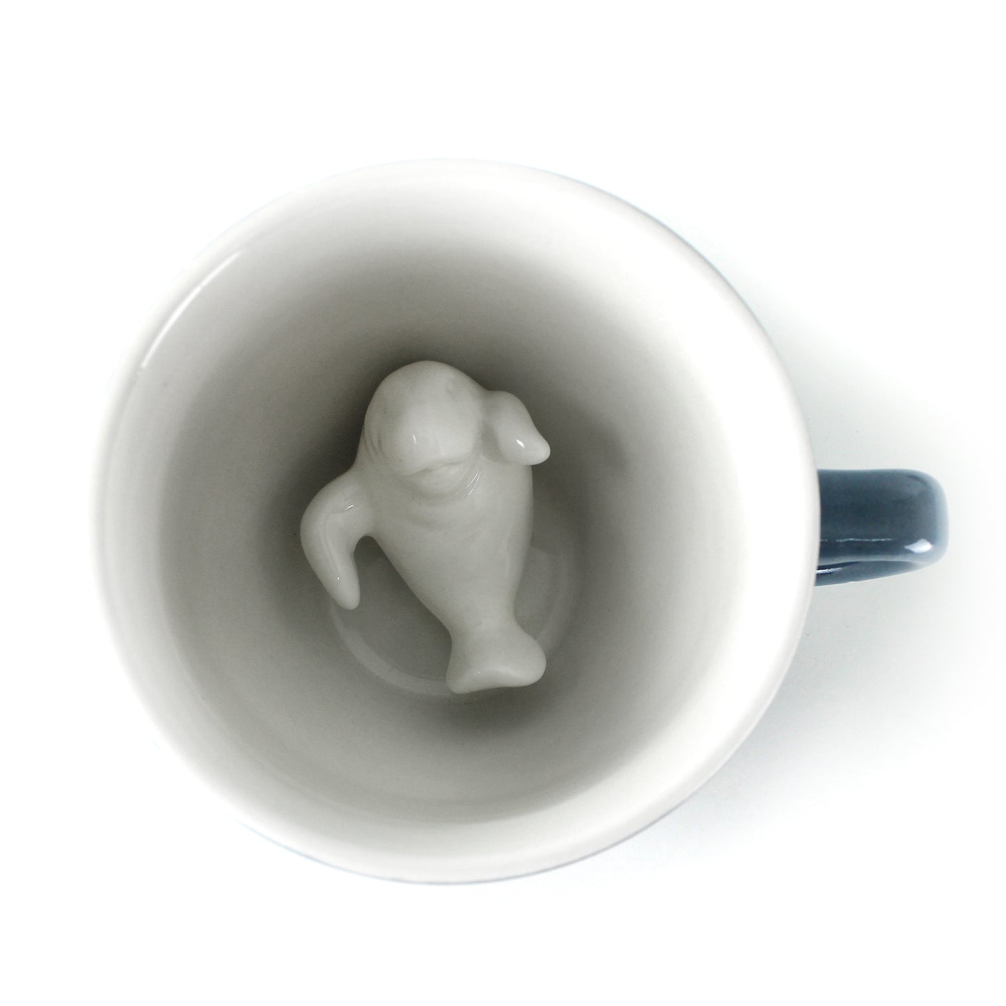 Pale Blue Manatee Creature Cup interior from top