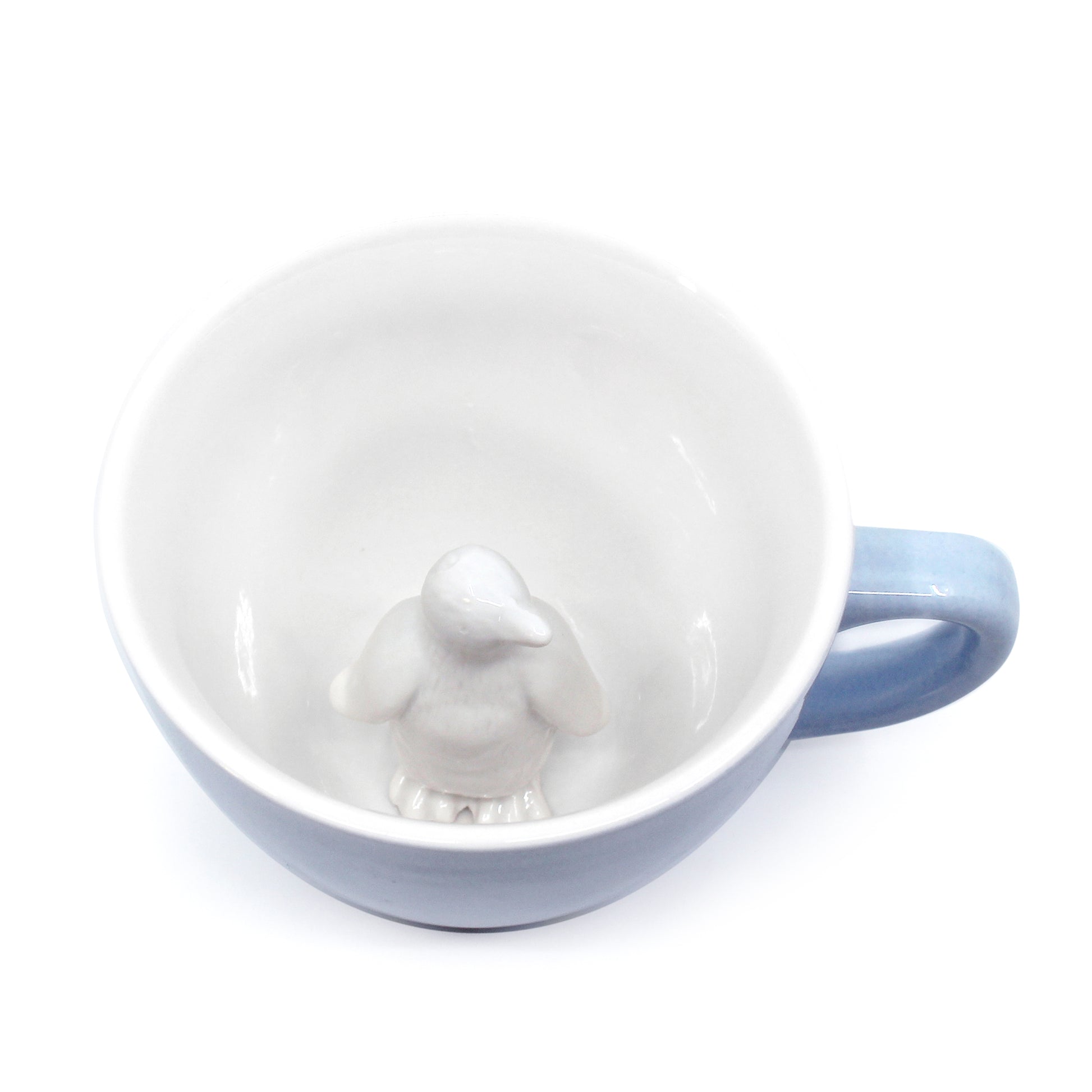 Penguin Ice blue Creature Cup interior at an angle
