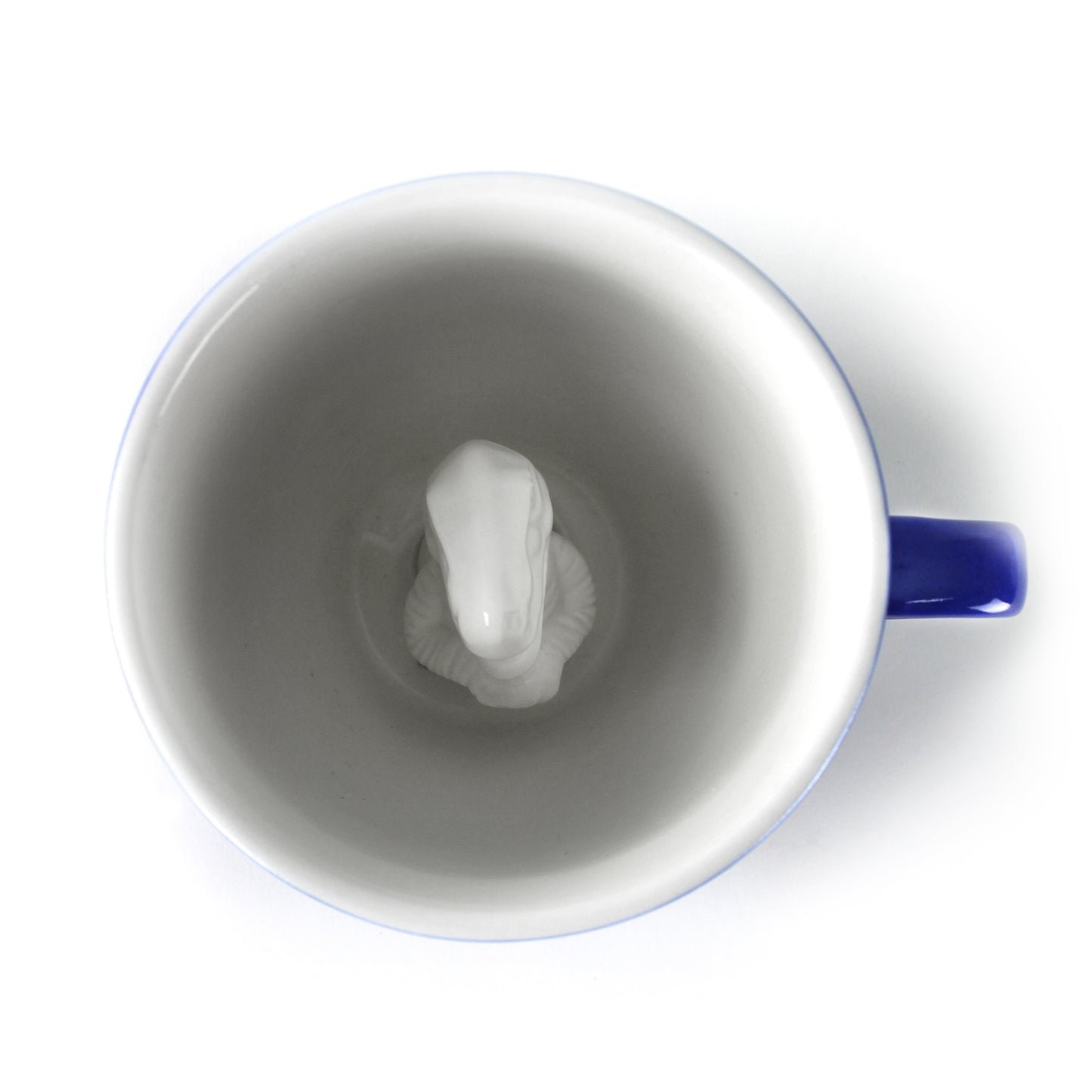 Cobalt blue T-Rex Creature Cup top interior