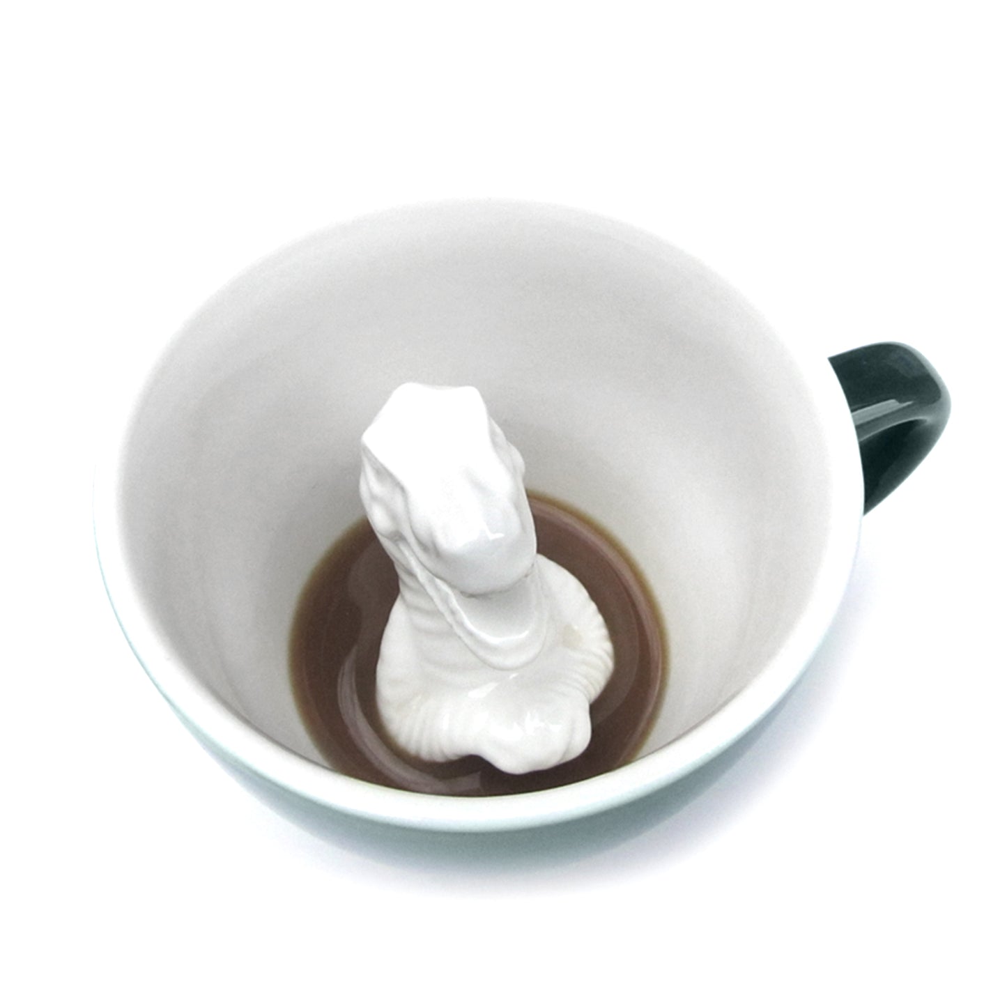 Emerald green T-Rex Creature Cup interior partially submerged