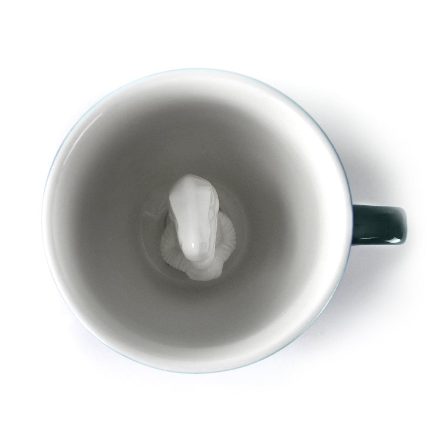 Emerald green T-Rex Creature Cup top interior