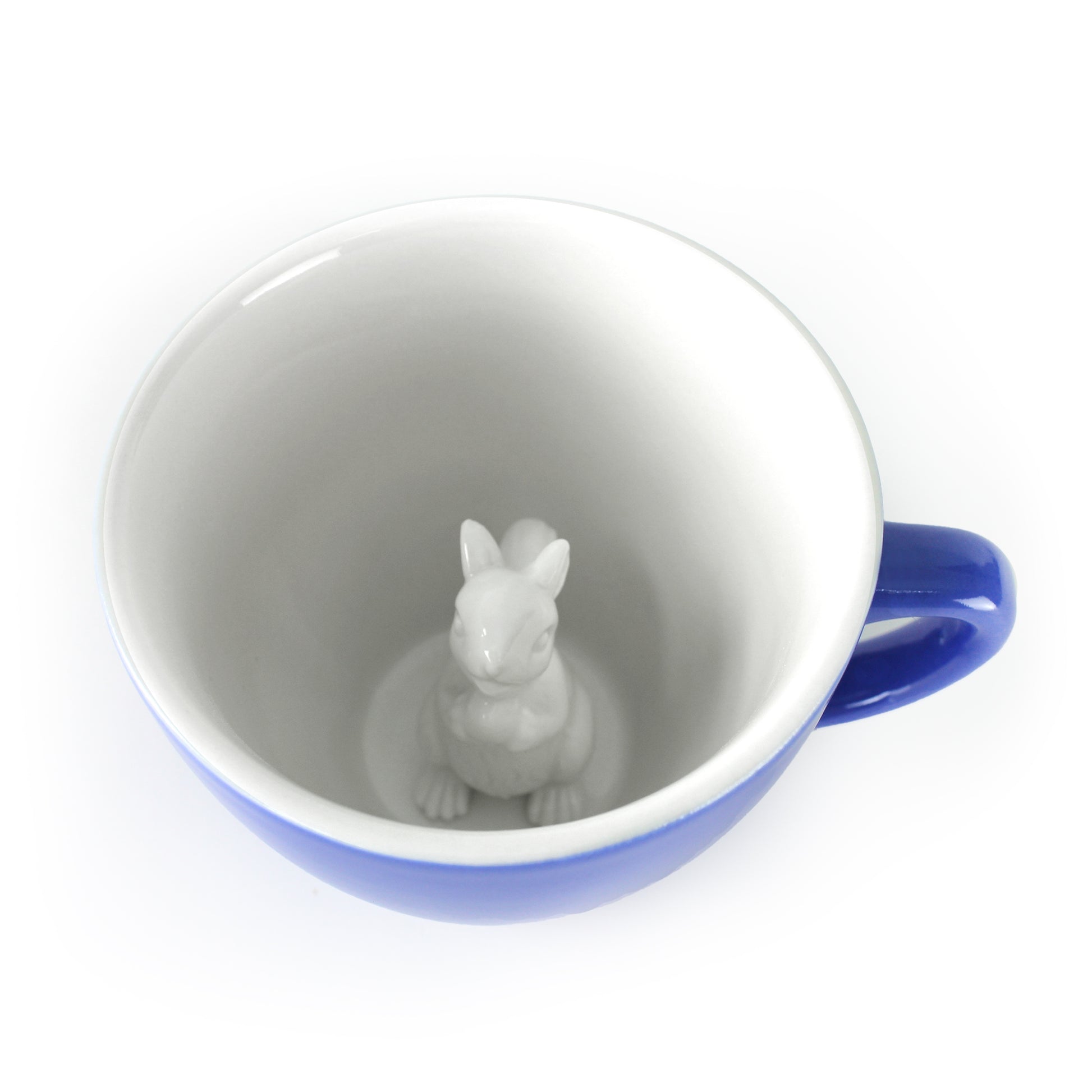 Cobalt Blue Squirrel Creature cup interior