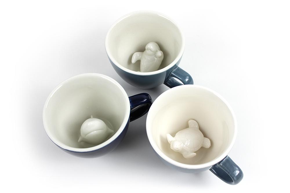 Salt Water Trio (3-Cup Set) Sea Creature Cups - Creature Cups