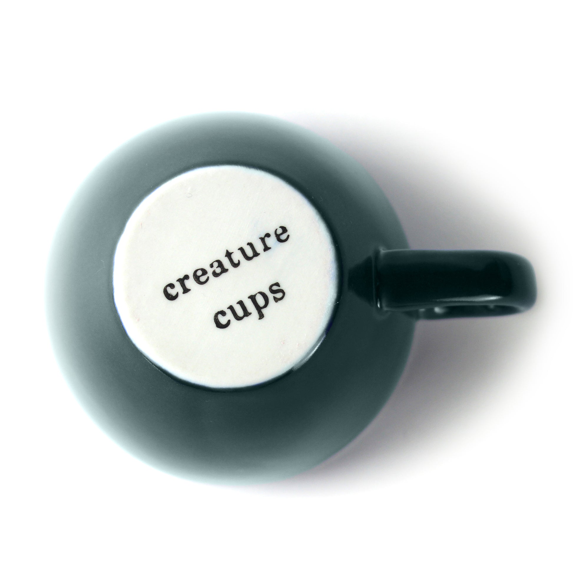 Emerald green Creature Cup bottom exterior