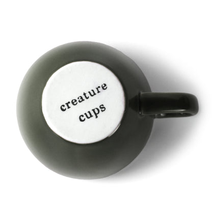 Matte olive brown Creature Cup bottom exterior