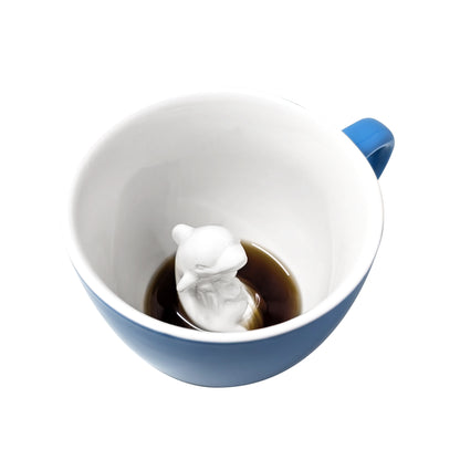 Ocean blue Dolphin Creature Cup interior partially submerged