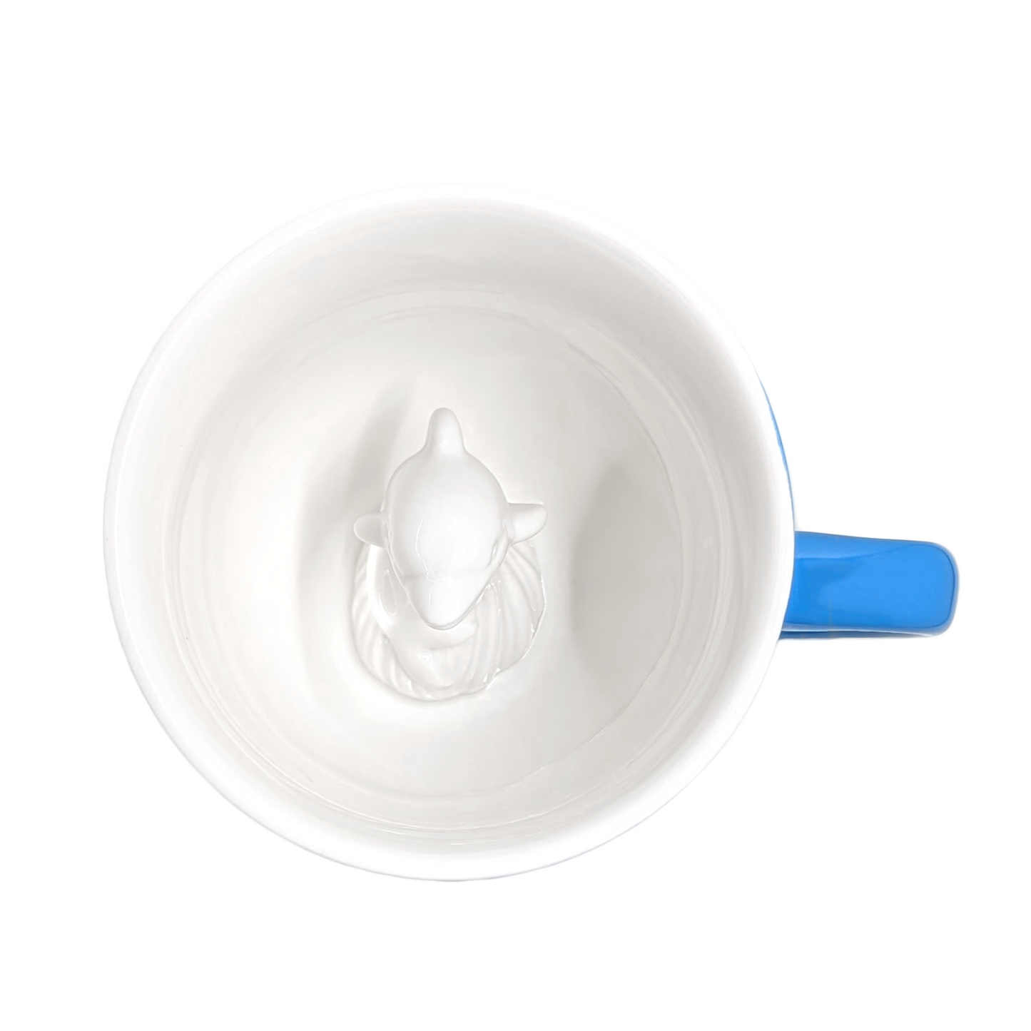 Ocean blue Dolphin Creature Cup interior from the top