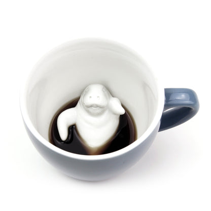 Pale Blue Manatee Creature Cup interior submerged