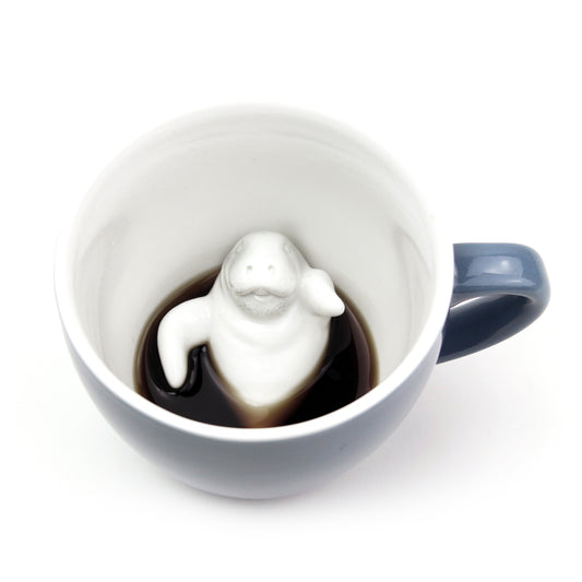 Pale Blue Manatee Creature Cup interior submerged