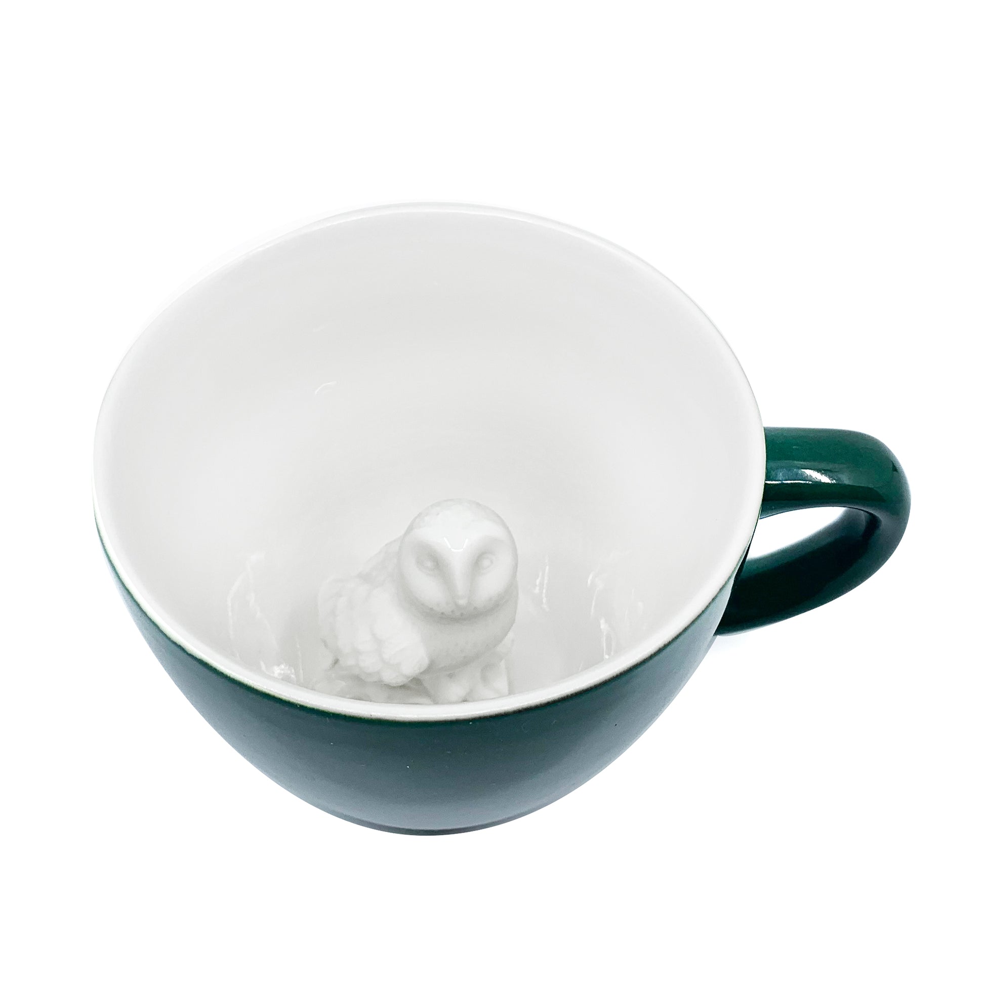 Emerald green Owl Creature Cup interior