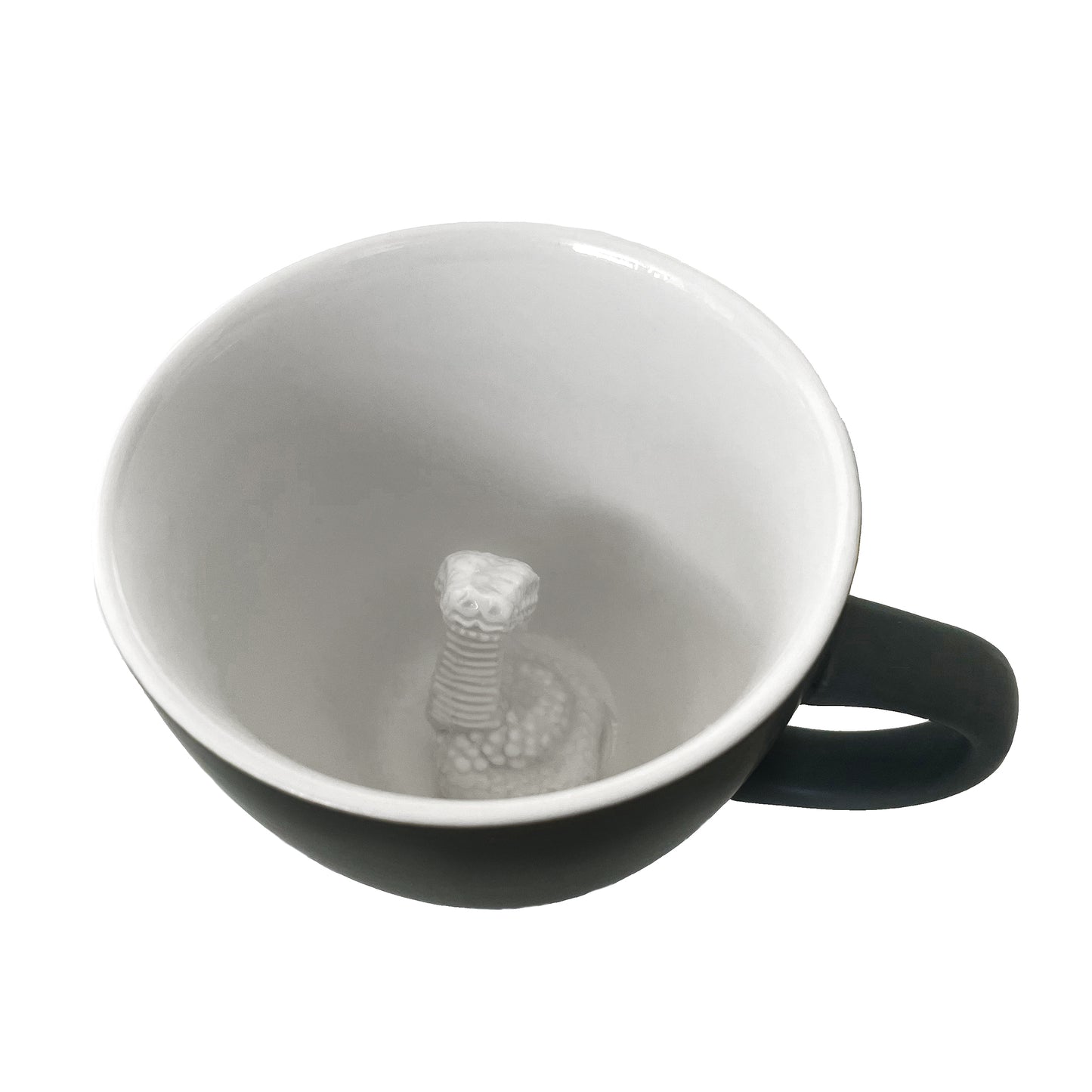 Matte olive brown snake Creature Cup interior