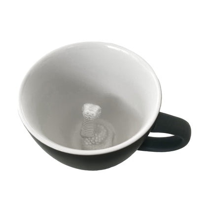 Matte olive brown snake Creature Cup interior