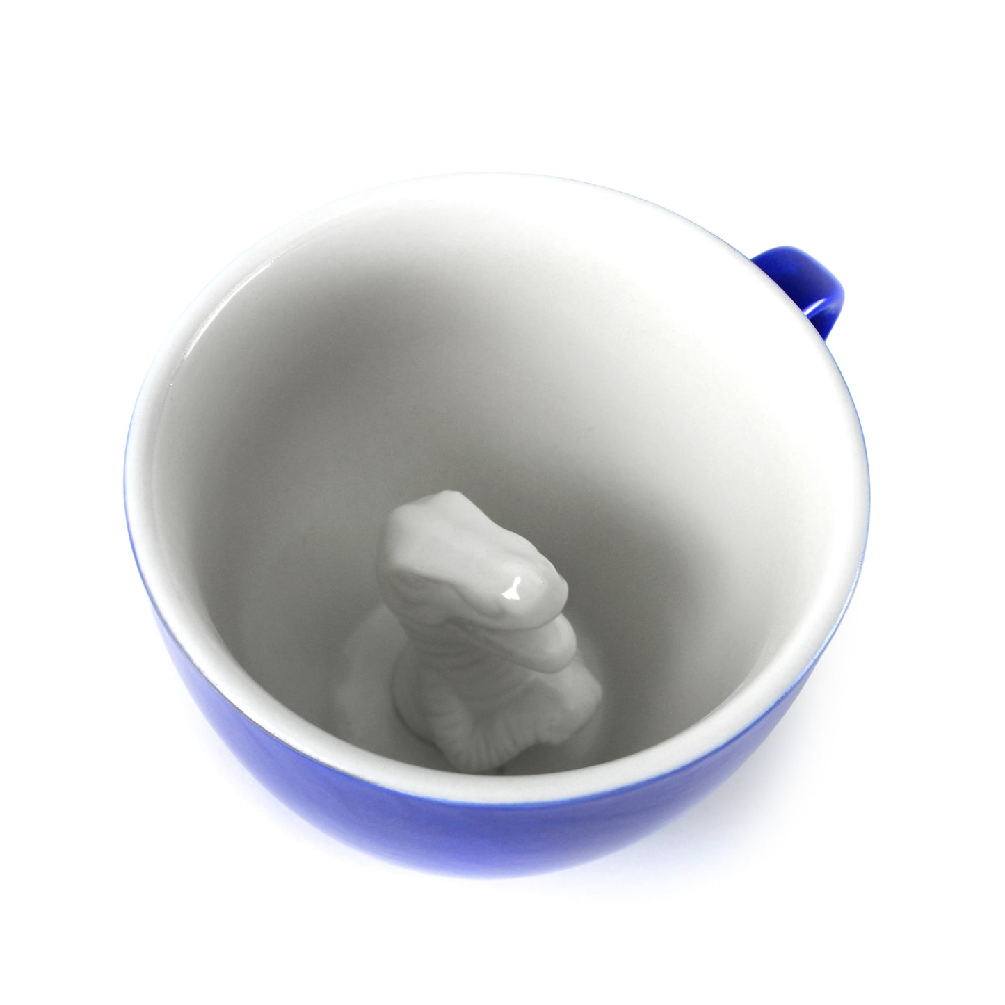 Cobalt blue T-Rex Creature Cup interior