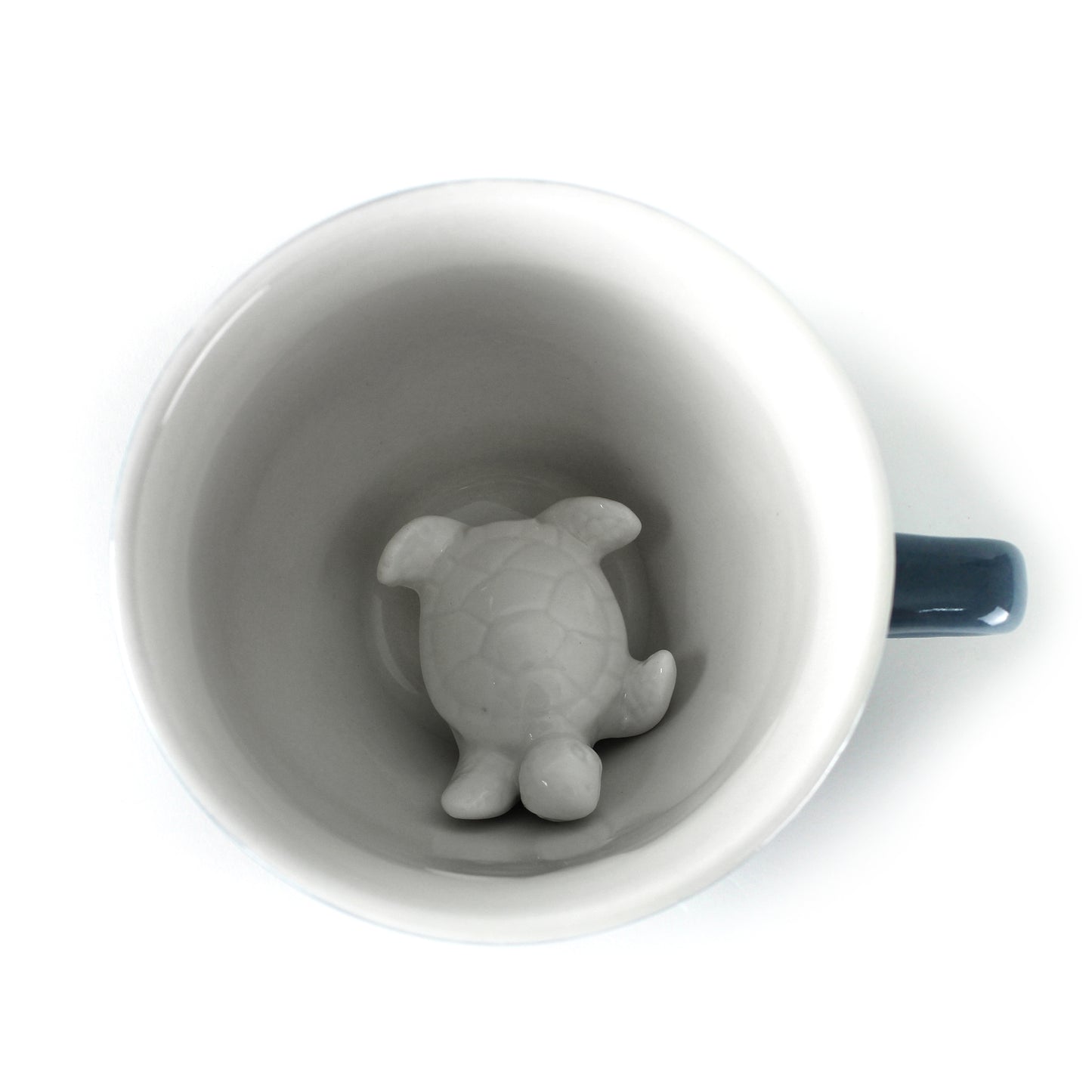 Pale Blue Turtle Creature Cup interior