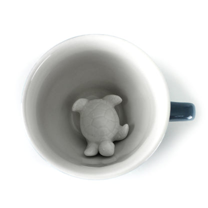 Pale Blue Turtle Creature Cup interior