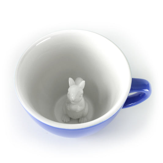 Cobalt Blue Squirrel Creature cup interior