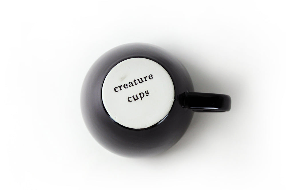 CREATURE CUPS Spider Ceramic Cup (11 Ounce, Black Exterior) - Creepy Cups -  Hidden Animal Inside Mug - Birthday, Halloween, Spooky Gift for Coffee 