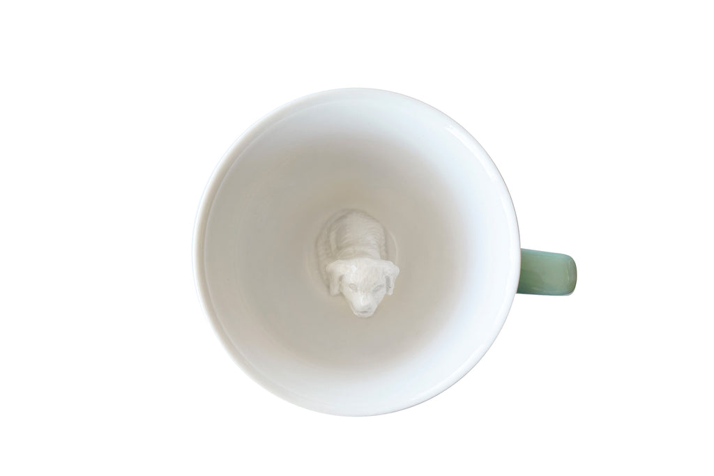 Creature Cups Hedgehog Ceramic Cup (11 Ounce, Aqua Green) | Hidden Animal Inside