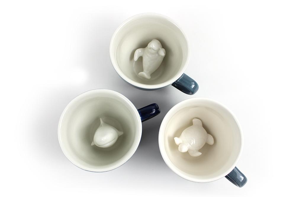 Salt Water Trio (3-Cup Set) Sea Creature Cups  - Creature Cups