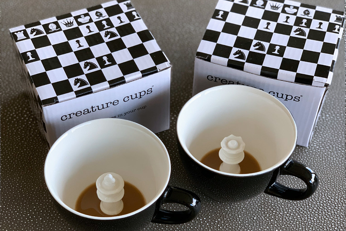 King and Queen Chess Cups (Black) - Creature Cups
