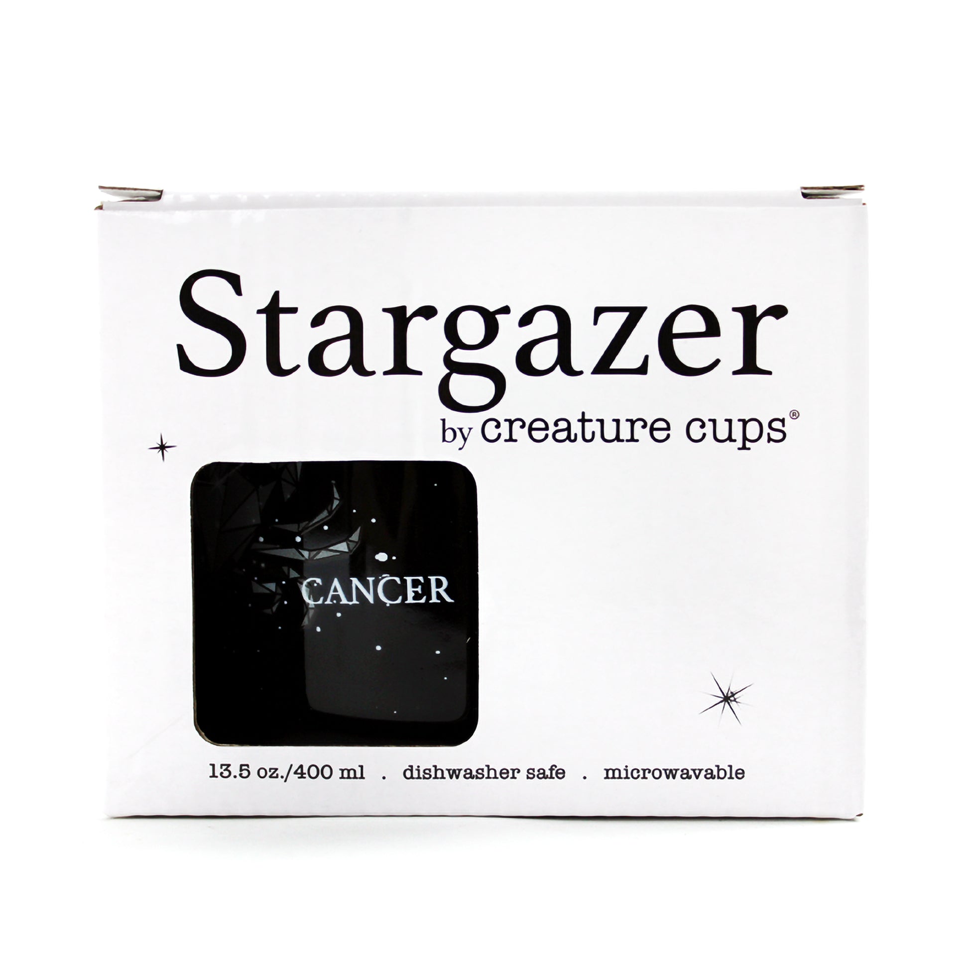 Cancer Stargazer camp mug box front