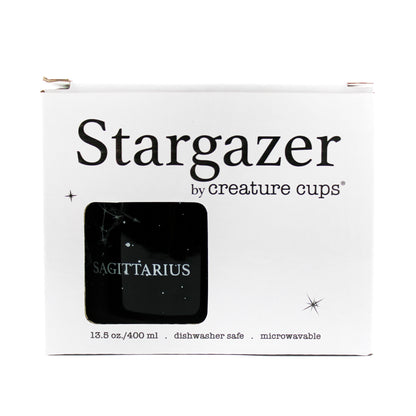 Sagittarius Stargazer camp mug box front