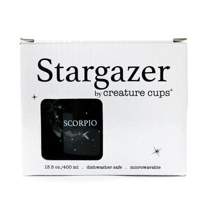 Scorpio Stargazer camp mug box front