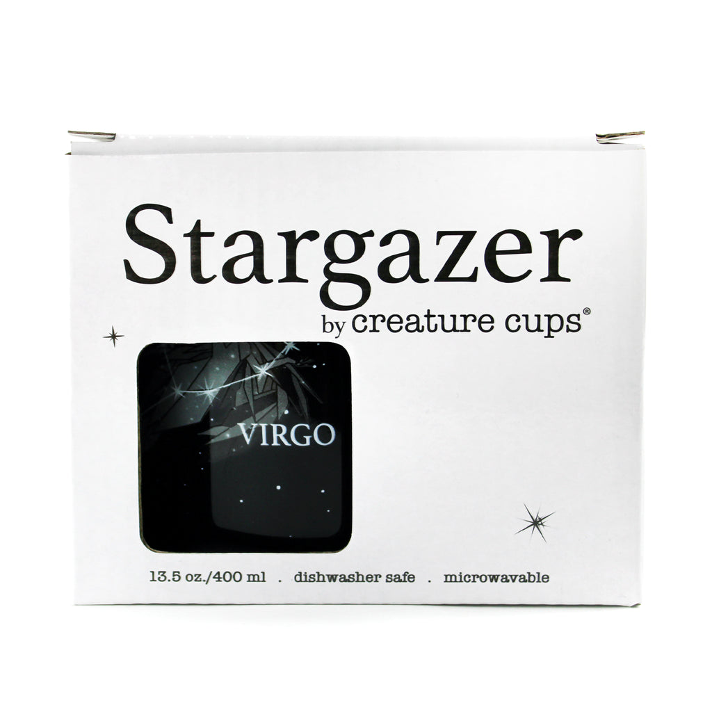 Virgo Stargazer camp mug box front